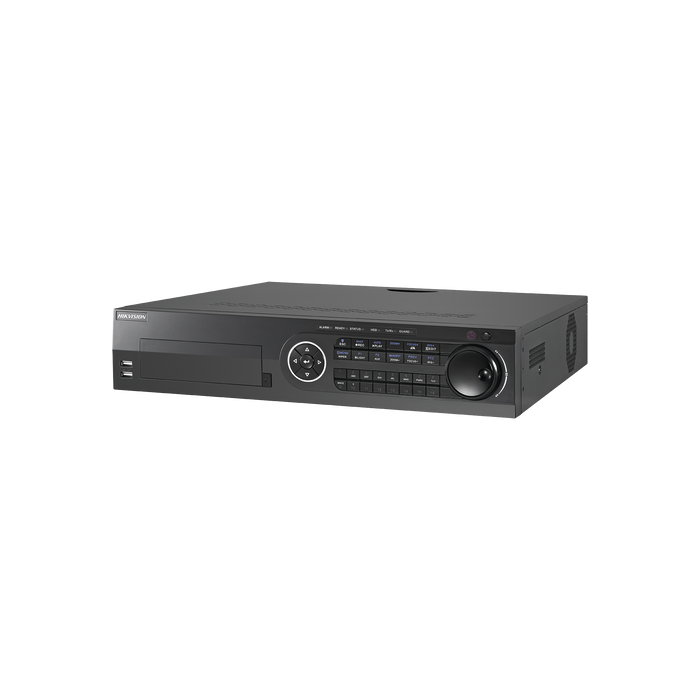 DVR 8 Megapixel / 8 Canales TURBOHD + 8 Canales IP / 8 Bahías de Disco Duro / 8 canales de Audio / 16 Entradas de Alarma