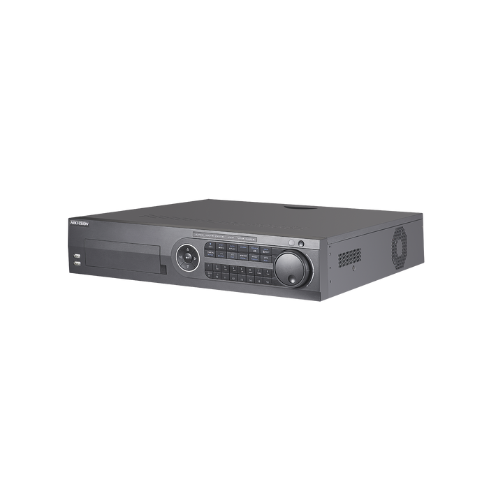 DVR 8 Megapixel / 24 Canales TURBOHD + 16 Canales IP / 8 Bahías de Disco Duro / Arreglo RAID / 16 canales de Audio / 16 Entradas de Alarma