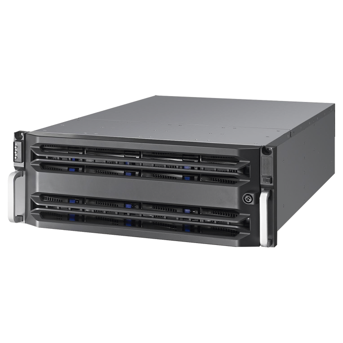 Almacenamiento en Red / 24 Discos Duros / RAID / iSCSI / NFS / Graba 320 canales IP / 2 Tarjetas Red / Simple Controlador