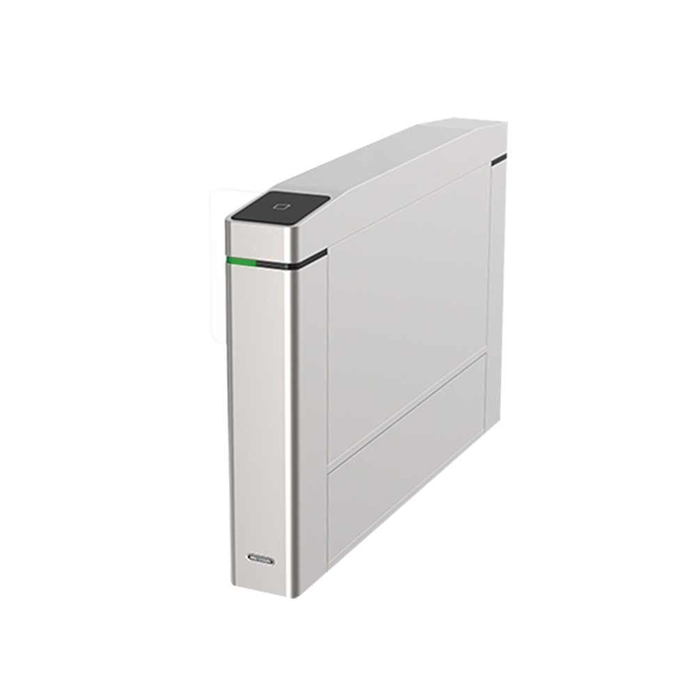 Torniquete Lado Derecho para ampliar carriles /Con 12 pares de detectores IR para validación de permisos/ Soporta Terminal de reconocimiento facial/ audio personalizable.