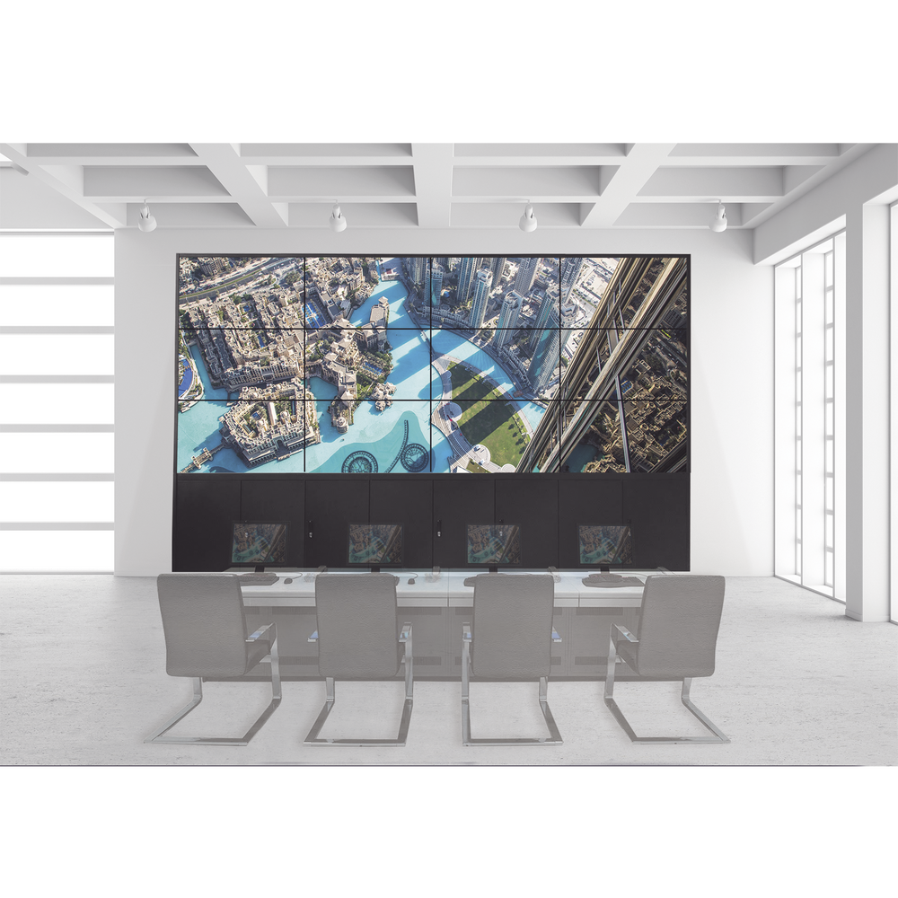 Kit Videowall 4x3 / Incluye 13 Pantallas de 55" / Decoder y Base de Piso