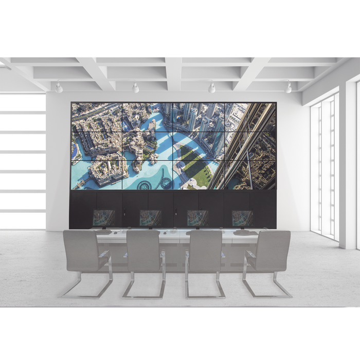 Kit Videowall 4x3 / Incluye 13 Pantallas de 55" / Decoder y Base de Piso