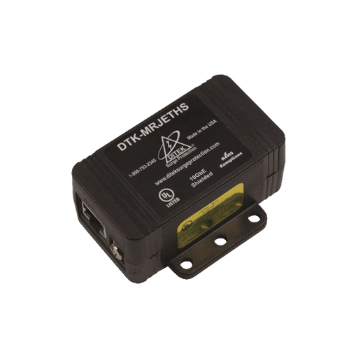 Protector de un solo canal 10GbE para sistemas de CCTV , Ideal para protección de cableado categoría CAT5e, CAT6 y CAT6A.