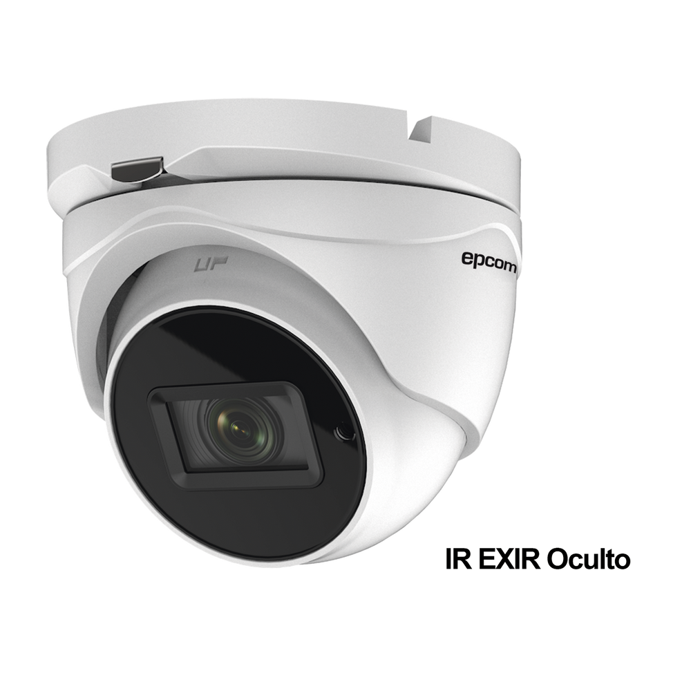 Eyeball 4K (8 Megapixeles)TURBOHD / Lente Mot. 2.7 a 13.5 mm / Potente IR EXIR 60 mts / Exterior IP67 / 9 a 15 VCD