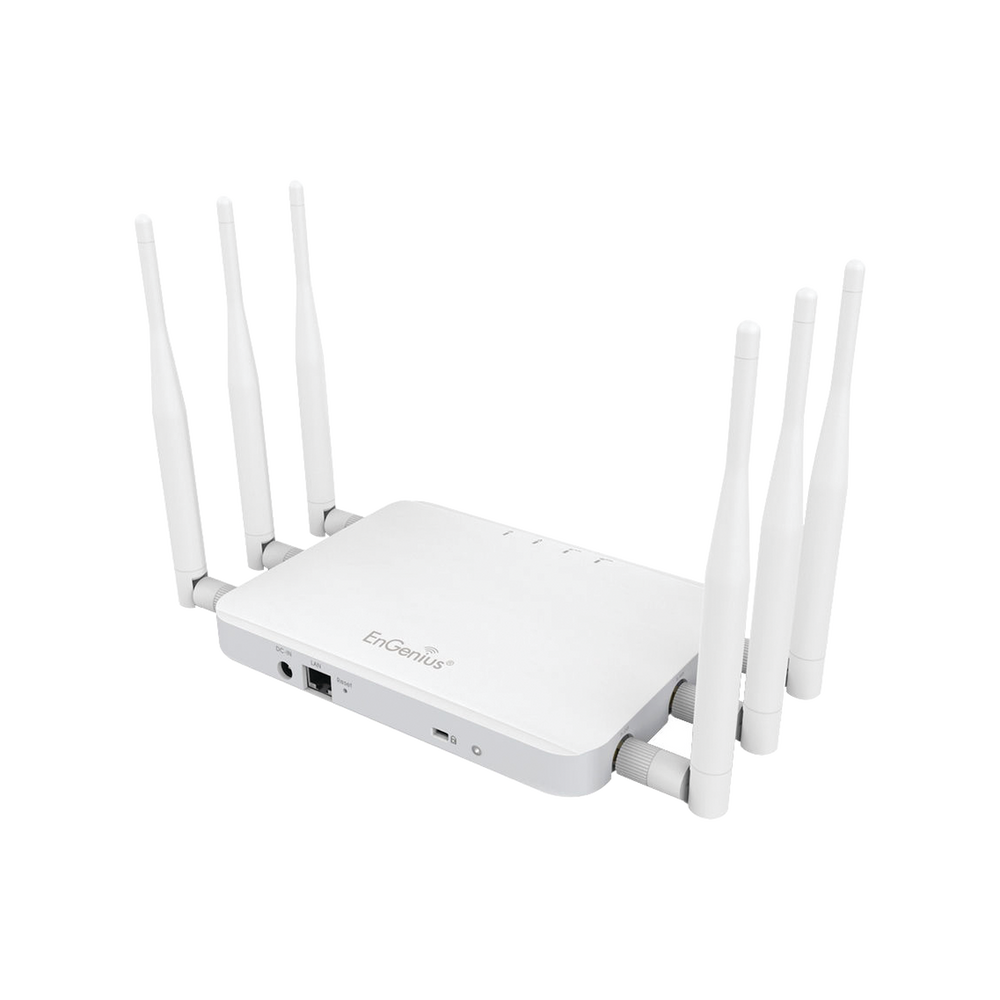 Punto de Acceso y Repetidor para Interior ac (3x3) de Largo alcance, 800mW de potencia, Doble Banda Simultanea 1300 Mbps en 5 GHz y 450 Mbps en 2.4 GHz, 6 Antenas desmontables de 5 dBi, Soporta PoE 802.3at