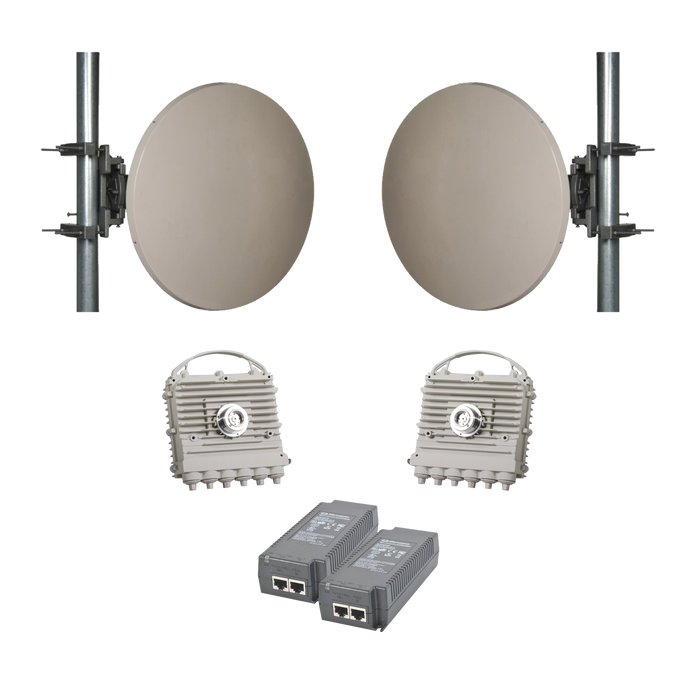 Enlace completo EH-1200 con antenas de 2 pies / 1 Gbps Full Duplex en Banda Libre