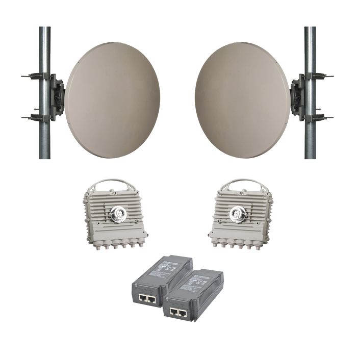 Enlace completo EH-5500-FX con antenas de 2 pies. 2 Gbps Full Duplex (Actualizable a 5 Gbps) en Banda Libre
