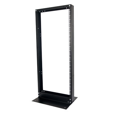 Rack de 2 Postes, Estándar 19", 24 Unidades, de Acero, Base "L" para Anclar a Piso.