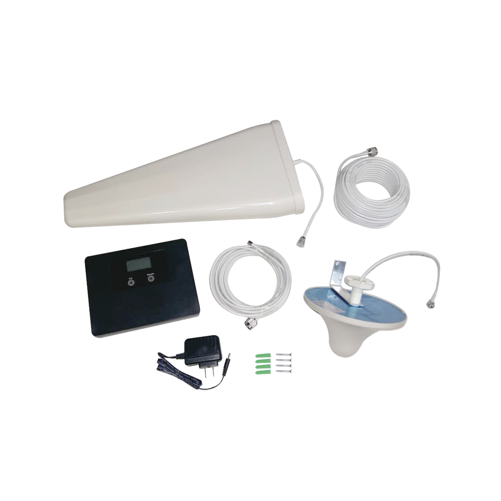 Kit de Amplificador de Señal Celular | Doble Banda | Mejora las Llamadas y los Datos 4G LTE y 3G | 70 dB de Ganancia Máxima para cubrir áreas de hasta 500 metros cuadrados.