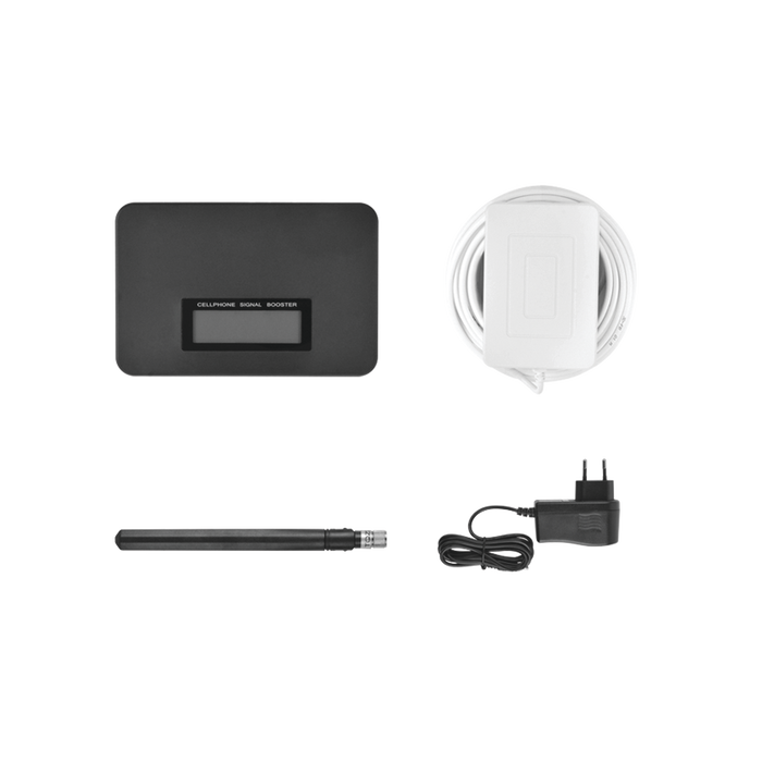 KIT de Amplificador de Señal Celular para Mejorar las llamadas telefónicas de TELCEL, MOVISTAR y AT&T | Mejora la transferencia de Datos 3G | Hasta 300 metros cuadrados de cobertura o hasta 2 o 3 habitaciones.