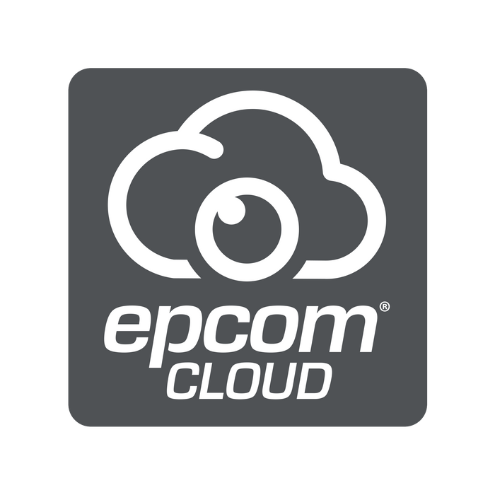 Licencia de vídeo grabación en la nube para 1 cámara IP (HIKVISION/AXIS) a 1080p o 1 canal de DVR (HIKVISION/epcom) a 640x360 con 14 días de almacenamiento en la plataforma epcom CLOUD / Vigencia de 1 año.