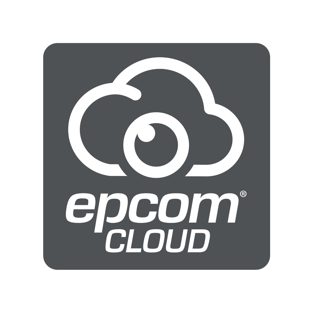 Licencia de vídeo grabación en la nube para 1 cámara IP (HIKVISION/AXIS) a 1080p o 1 canal de DVR (HIKVISION/epcom) a 640x360 con 2 días de almacenamiento en la plataforma epcom CLOUD / Vigencia de 1 año.
