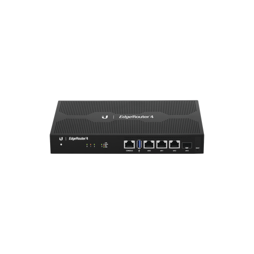 EdgeRouter 4, con 4 puertos 10/100/1000 Mbps + 1 puerto SFP, con funciones avanzadas de ruteo