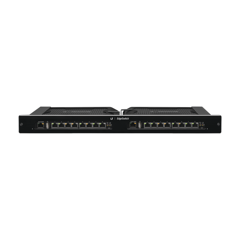 EdgeSwitch 16XP Administrable de 16 Puertos Gigabit PoE PRO de 24 V Pasivo y 48 V Pasivo, con funciones avanzadas de Capa 2