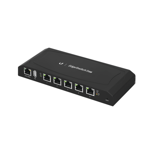 EdgeSwitch 5XP Administrable de 5 Puertos Gigabit PoE de 24 V Pasivo, con funciones avanzadas de Capa 2