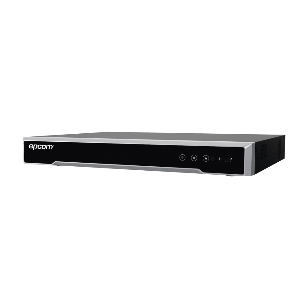 DVR 8 Megapixel / 8 Canales 4K TURBOHD + 8 Canales IP / 1 Bahía de Disco Duro / 4 Canales de Audio / 8 Entradas de alarma / Vídeoanálisis