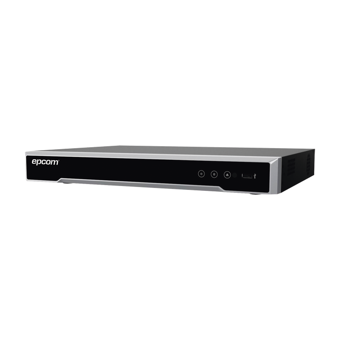 DVR 8 Megapixel / 8 Canales 4K TURBOHD + 8 Canales IP / 1 Bahía de Disco Duro / 4 Canales de Audio / 8 Entradas de alarma / Vídeoanálisis