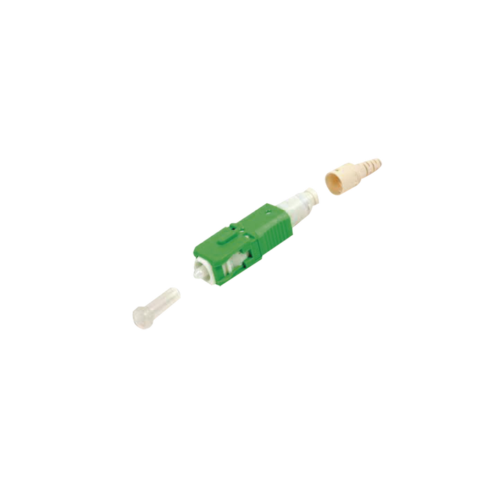 Conector de Fibra Óptica pre-pulido LightBow LC/APC Simplex, Monomodo OS1/OS2, re-terminable, Color Verde