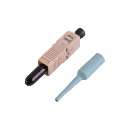 Conector de Fibra Óptica pre-pulido XLR8 SC Simplex, multimodo 50/125 (OM3/OM4), optimizado para láser, color Aqua