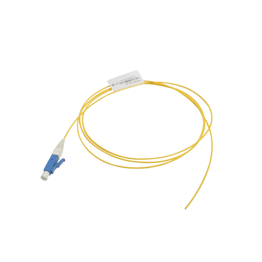 Pigtail de Fibra Óptica LC/UPC Simplex, Monomodo OS1/OS2 XGLO, OFNR, Color Amarillo, 1 Metro