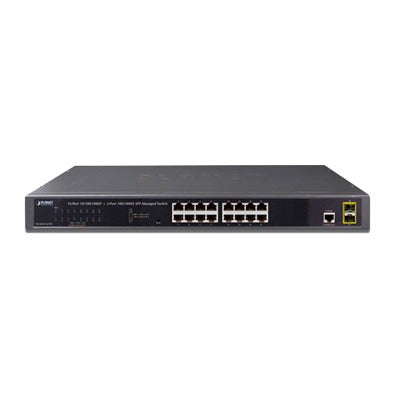 Switch Administrable Capa 2 de 16 puertos 10/100/1000T + 2 puertos SFP 100/1000X