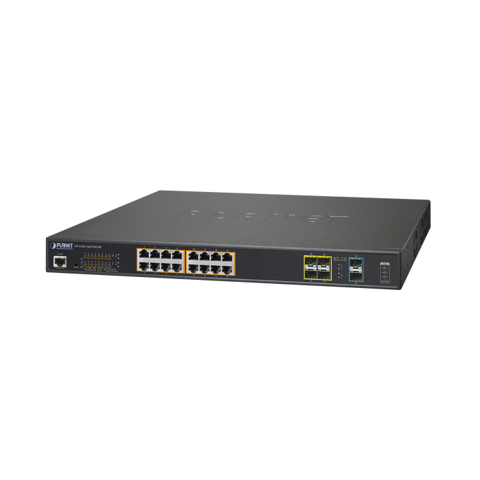 Switch Adminsitrable L2+, 16 puertos Ultra PoE 802.3bt, 4 puertos SFP, 2 puertos SFP+