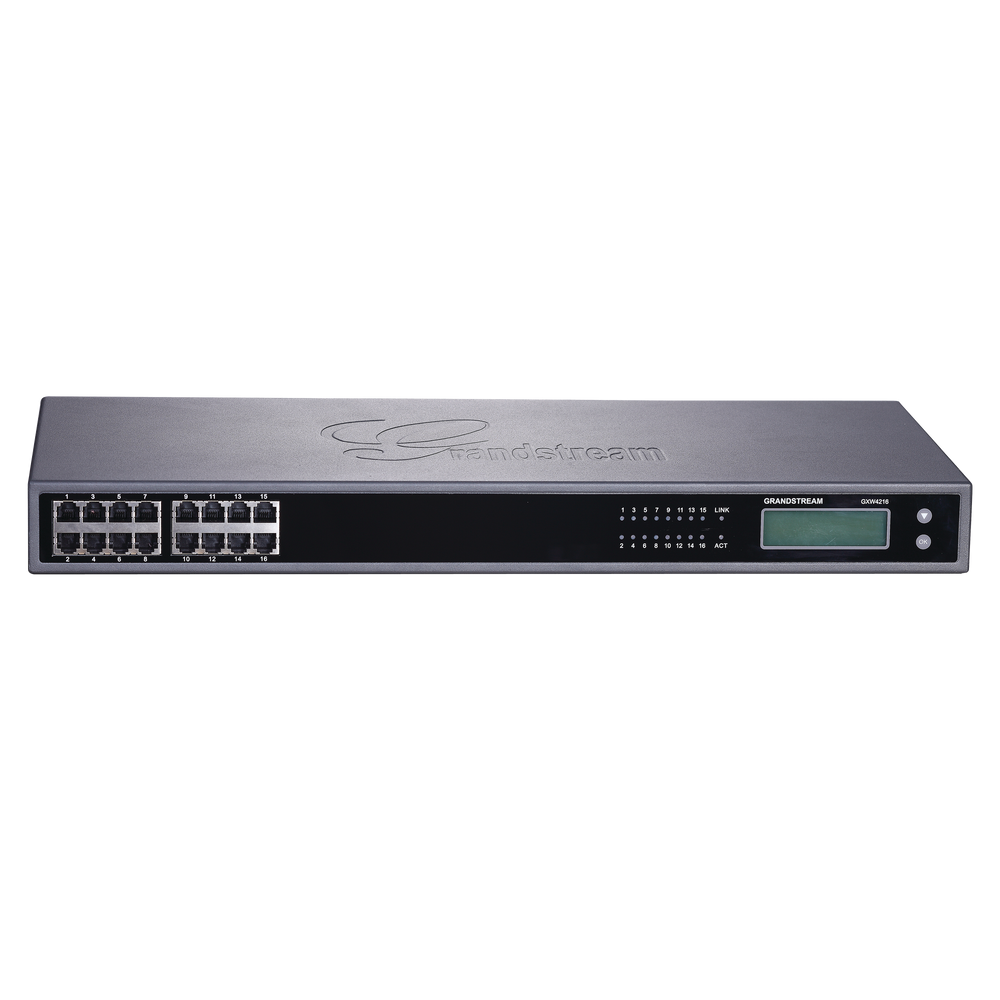 Gateway VoIP GrandStream ATA de 16 puertos FXS + 1 puerto TELCO de 50 pins, p/montaje en rack