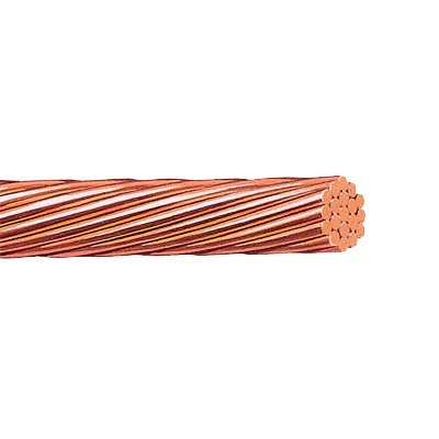 Cable de Cobre Desnudo Calibre 1/0 AWG 19 Hilos (50 metros).