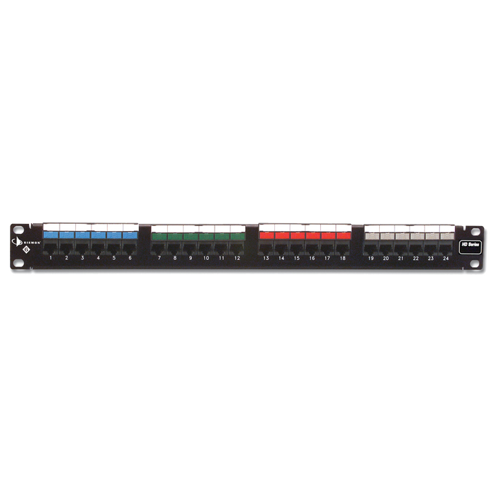 Patch Panel UTP HD6 Categoría 6, de 24 puertos, Plano, 1UR