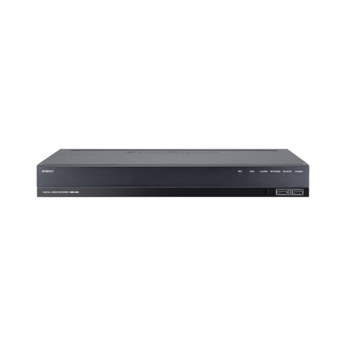 DVR 4 Canales hasta 4 Megapixel / Soporta 4 Tecnologías (AHD, TVI, CVI, CVBS) / Entradas y Salidas de Alarma y Audio / Incluye 12TB