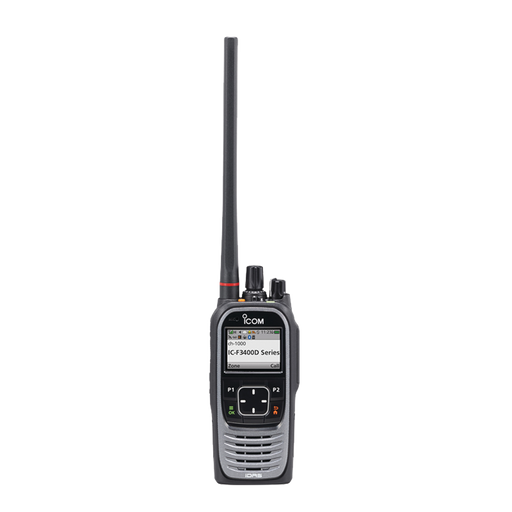 Radio digital NXDN con pantalla a color en la banda de VHF, rango de frecuencia 136-174MHz, de 1024 canales, sumergible IP68, encriptación DES, GPS, bluethooth. no incluye cargador ni antena.