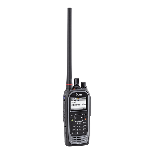 Radio digital NXDN con pantalla a color en la banda de VHF, rango de frecuencia 136-174MHz, 1024 canales, teclado DTMF, sumergible IP67, encriptación DES, GPS, bluethooth, grabador de voz. Batería, cargador, antena y clip incluidos.