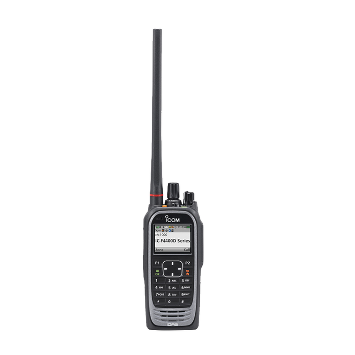 Radio digital NXDN con pantalla a color en la banda de UHF, rango de frecuencia 380-470MHz, 1024 canales, teclado DTMF, sumergible IP67, encriptación DES, GPS, bluethooth. no incluye cargador ni antena.