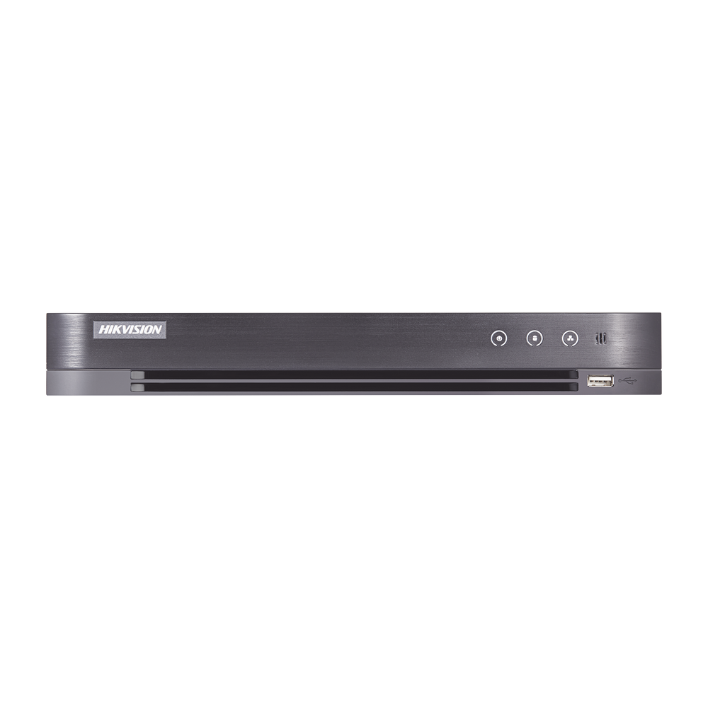 DVR 3 Megapixel / 4 Canales TURBOHD + 2 Canales IP / 1 Bahía de Disco Duro / 1 Canal de Audio / Vídeo análisis