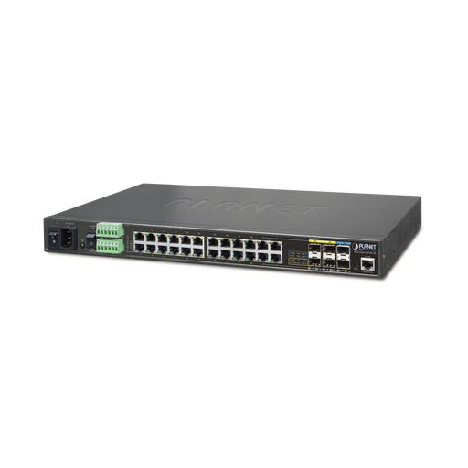 Switch Industrial Administrable L2+ 24 Puertos ,4 Combo SFP, 2 SFP+ 10G (-40 a 75ºC)