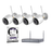 KIT IP Inalámbrico 1080p / NVR 4 canales / 4 cámaras bala (exterior IP66) con microfono interconstruido / Disco duro 1TB serie purpura