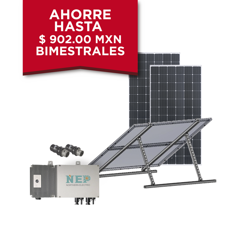 Kit Solar para Interconexión de 550 W de Potencia, 220 Vca con Micro Inversores y Paneles Monocristalinos de Máxima Eficiencia.