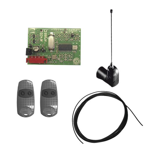 Kit Receptor inalámbrico con antena / Hasta 45M en linea de vista / INCLUYE dos controles y 3 metros de cable RG58 para la antena