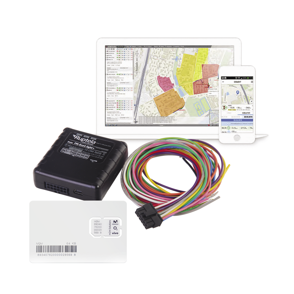 Kit localizacion GPS, incluye localizador ECO4LIGHT, SIM de datos SIM25MB2 y Licencia anual para plataforma Epcomgps