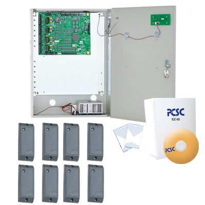 Controlador de Acceso para 8 Lectoras en Kit.