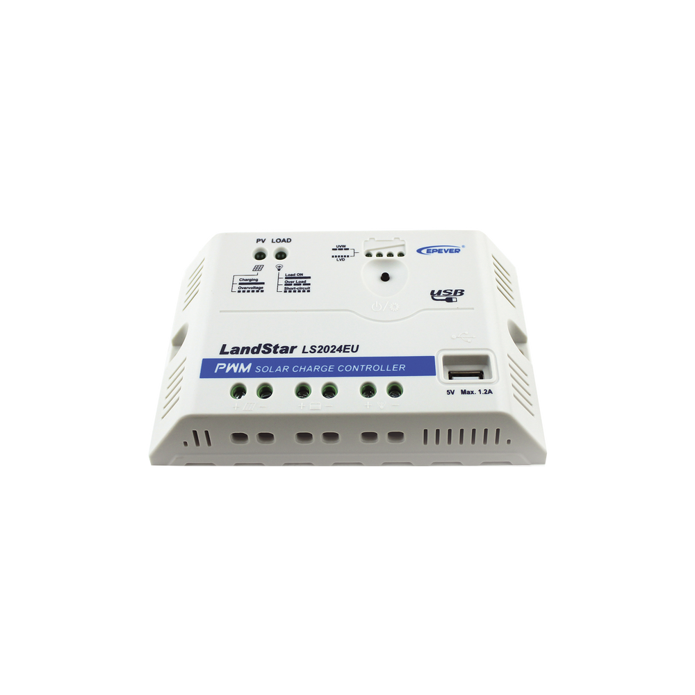 Controlador EPSolar PWM 12/24V 20 A, Salida USB