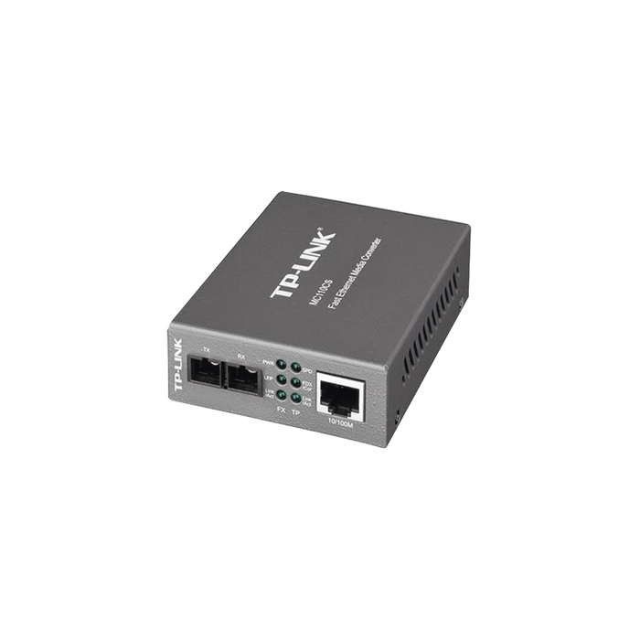 Convertidor Multimedia Mono-modo, 1 puerto RJ45 10/100 Mbps, conector de fibra SC, de 20 km a 60 Km