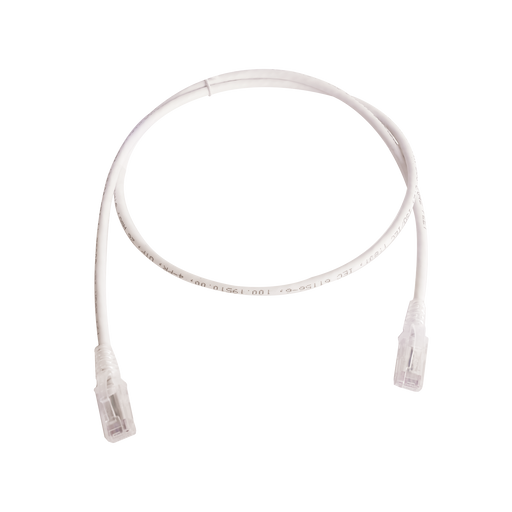 Patch Cord MC6 Modular Cat6 UTP, CM/LS0H, 3ft, Color Blanco, Versión Bulk (Sin Empaque Individual)