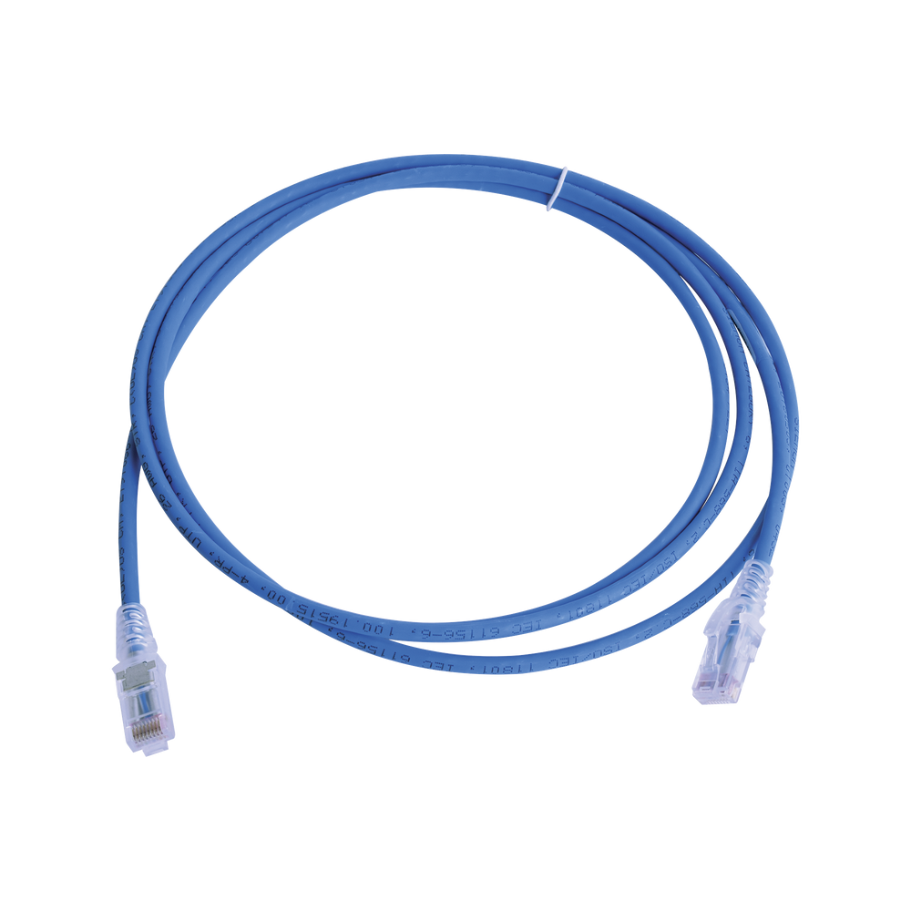 Patch Cord MC6 Modular Cat6 UTP, CM/LS0H, 7ft, Color Azul
