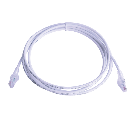 Patch Cord MC6 Modular Cat6 UTP, CM/LS0H, 10ft, Color Blanco