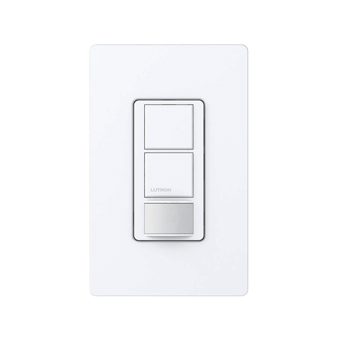 Switch on/off / Linea Maestro doble circuito, sensor de ocupación, un solo polo, no requiere neutro, 120-227v