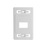 Placa de pared modular MAX, de 2 salidas, color blanco