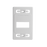 Placa de pared modular MAX, de 3 salidas, color blanco, version bulk (Sin Empaque Individual)