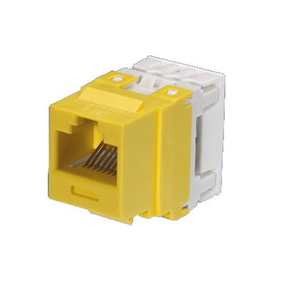 Conector modular punchdown, keystone, Categoría 6, de 8 posiciones y 8 cables - Amarillo