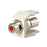 Conector RCA Keystone, con Conector de Paso RCA Rojo, Módulo Blanco Mate